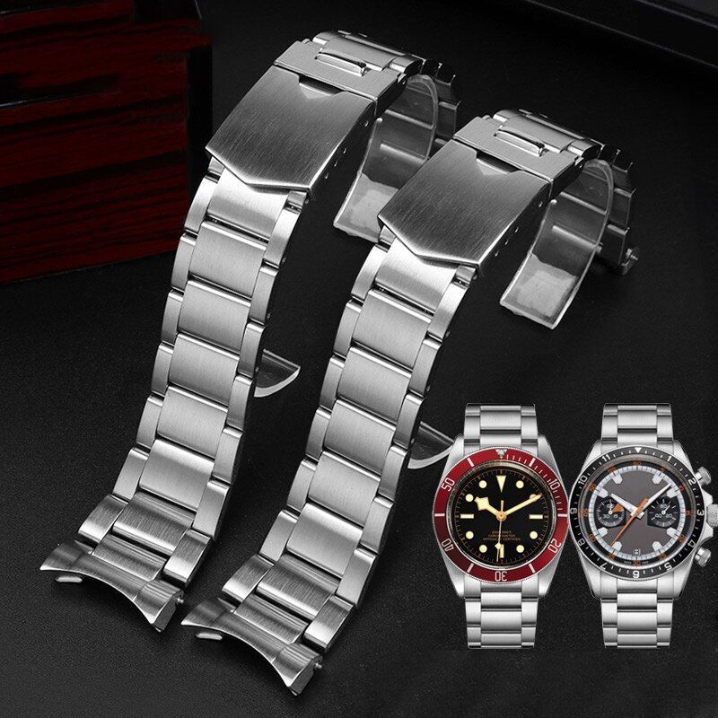 Stainless Steel Watchband Fit For Tudor Black Bay 79230 79730 Watch Strap 22mm