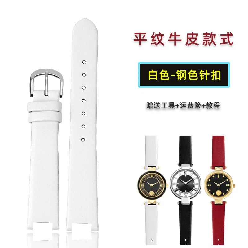 Genuine Leather Watchbands Fit for VSPCD2217 VSP490118 VAN050016 Watch Strap