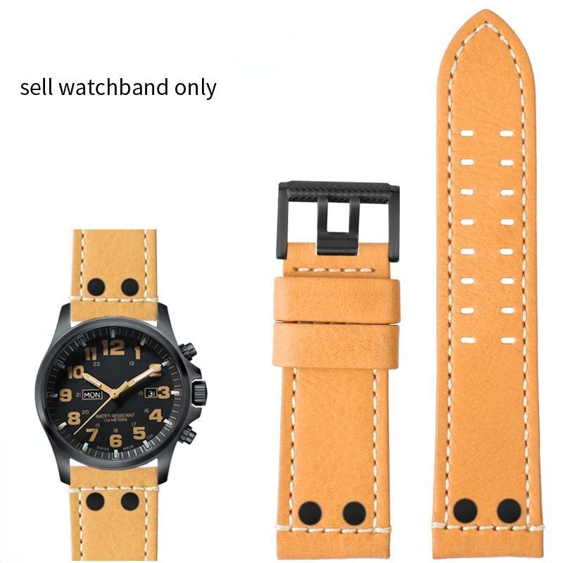 Genuine Leather Watchband Fit For Luminox 1879 1920 1921 1925 1927 Lei Mei Strap