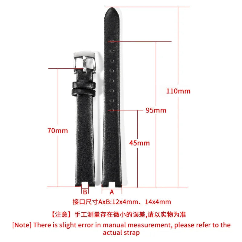 Leather Watchbands For GC Gucci YA1414 YA1415 Elastic Comfortable Concave Strap