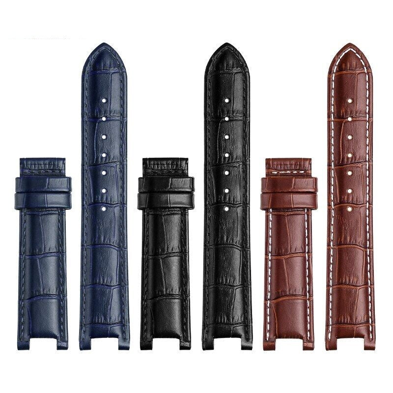 Genuine Leather Watch Strap Fit For GC 22x13mm 20x11mm Notched Wristwatches Band