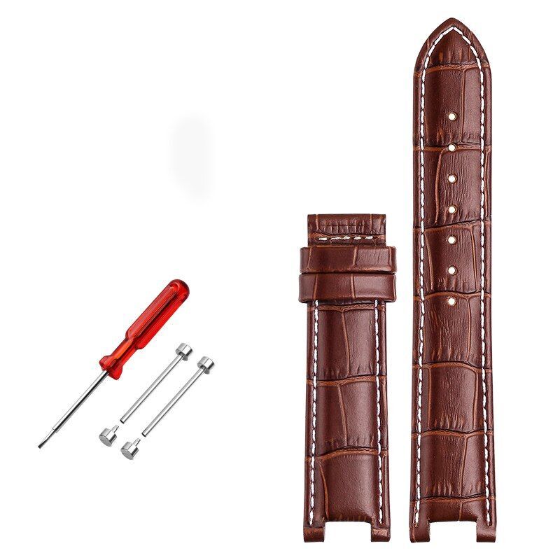 Genuine Leather Watch Strap Fit For GC 22x13mm 20x11mm Notched Wristwatches Band