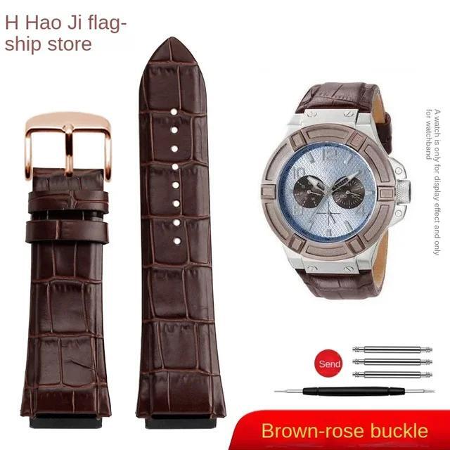 Genuine Leather Watchband For GUESS W0040G3 W0247G3 W0040G7 Series Strap 22mm