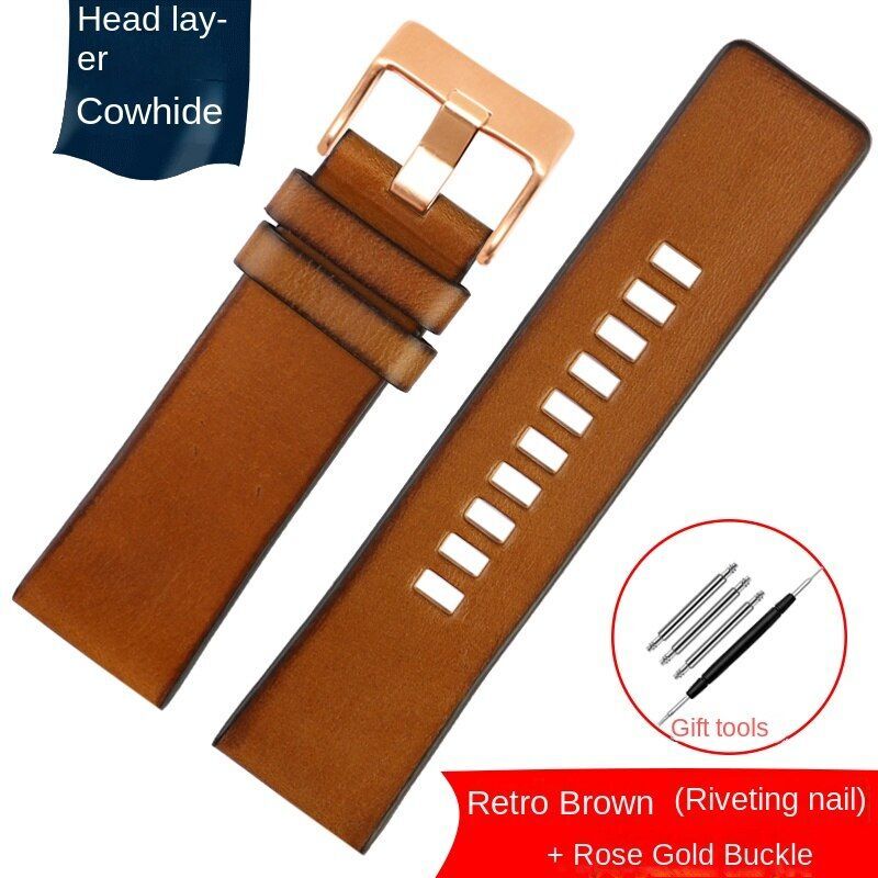Genuine Leather Watch Strap Fit For Diesel DZ7413 DZ4318 DZ4343 DZ4323 DZ4476