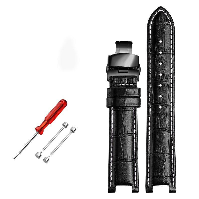 Genuine Leather Watch Strap Fit For GC 22x13mm 20x11mm Notched Wristwatches Band