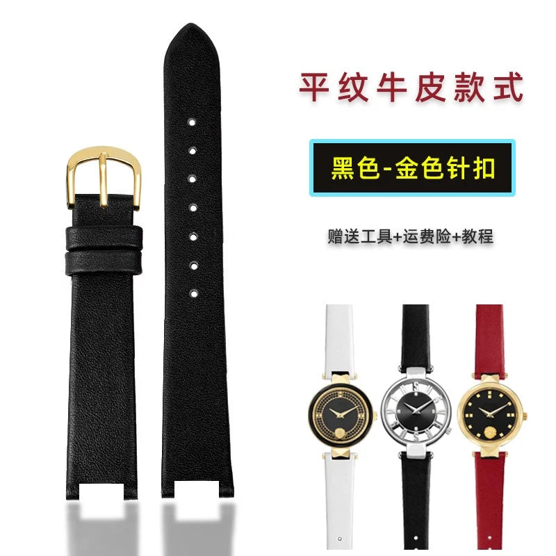 Genuine Leather Watchbands Fit for VSPCD2217 VSP490118 VAN050016 Watch Strap