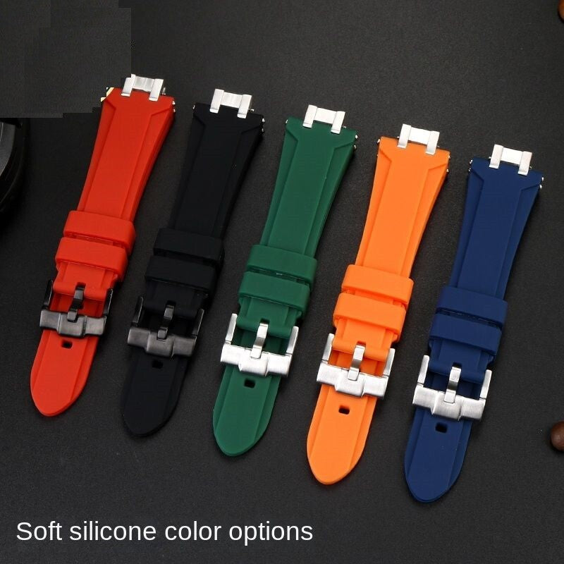 Silicone Watch Strap Fit For Maurice Lacroix Aikon Series AI6008 AI6038 AI6007