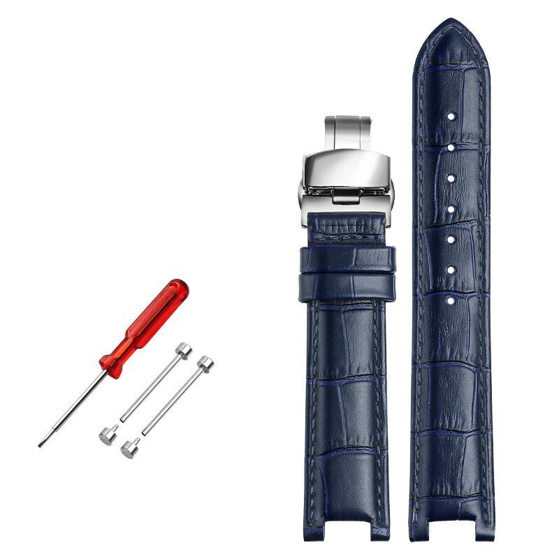 Genuine Leather Watch Strap Fit For GC 22x13mm 20x11mm Notched Wristwatches Band