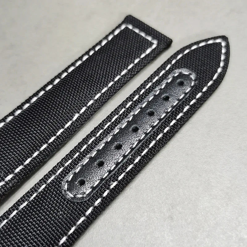 Nylon Leather Watch Strap For Omega Seamaster Planet Ocean 19-22mm Canvas Band