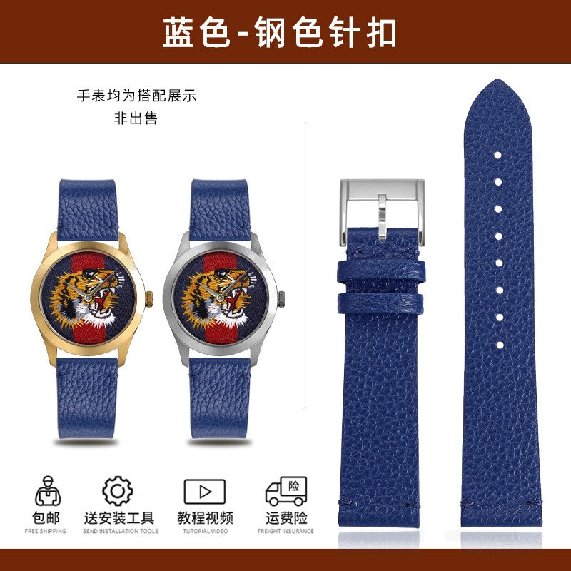Genuine Leather Watchbands For Gucci YA126497 YA126451 Series Watch Strap 20mm