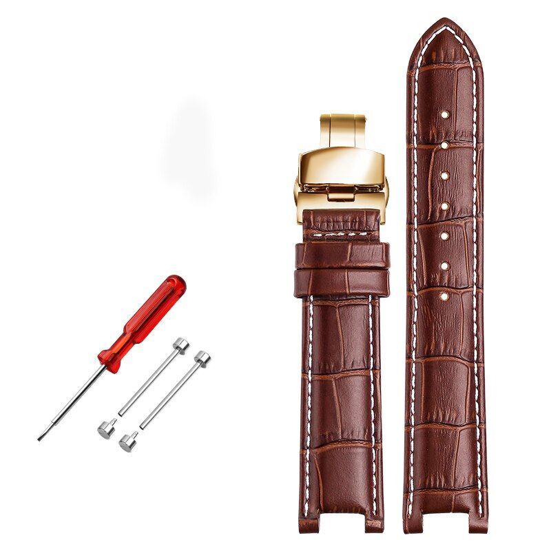Genuine Leather Watch Strap Fit For GC 22x13mm 20x11mm Notched Wristwatches Band