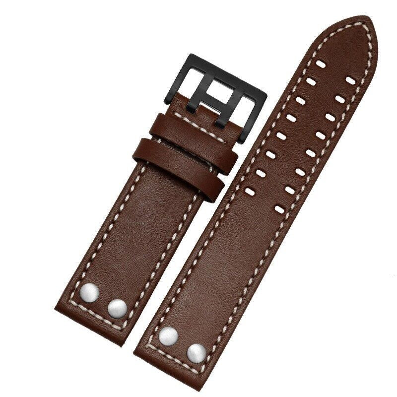 Genuine Leather Watch Strap Fit For Hamilton Khaki Aviation H77755533 H77616533