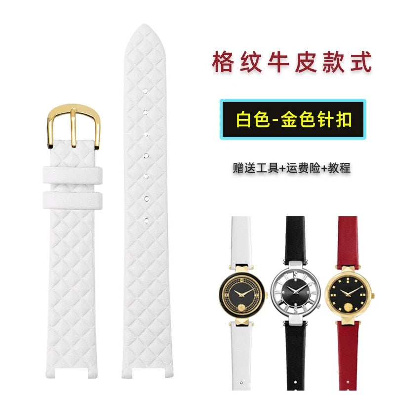 Genuine Leather Watchbands Fit for VSPCD2217 VSP490118 VAN050016 Watch Strap