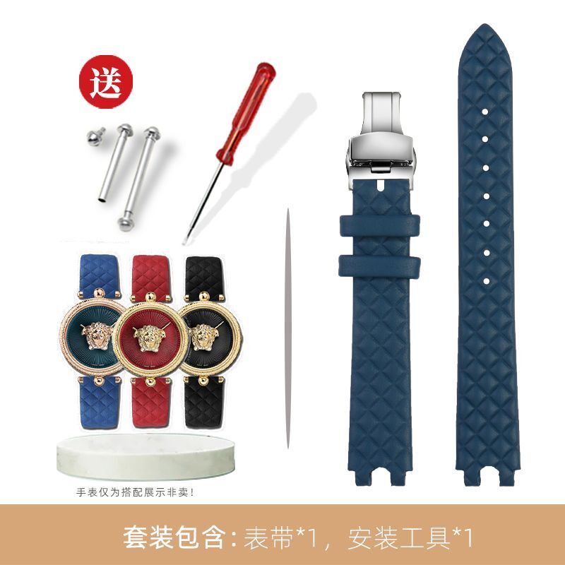 Genuine Leather Watchband Fit For Versace Palazzo Medusa VECQ00218/518/318 Strap