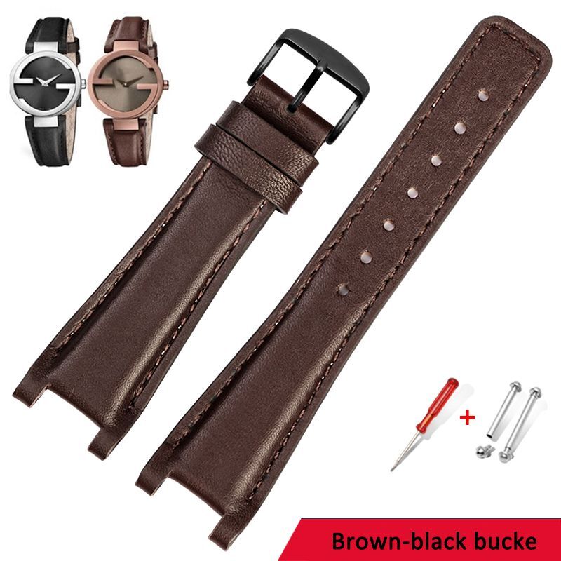 Genuine Leather Watch Band Fit For Gucci YA1332 YA1333 YA1335 Series Gucci 22mm