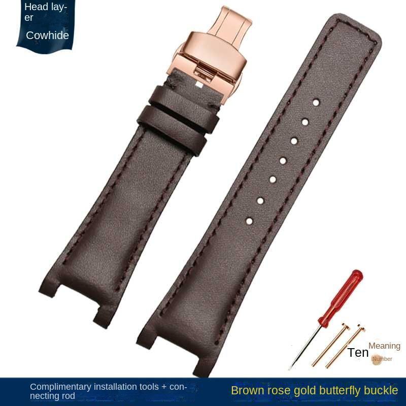 Genuine Leather Watchbands Fit For Gucci YA1332 YA1333 YA1335 Series Watch Strap
