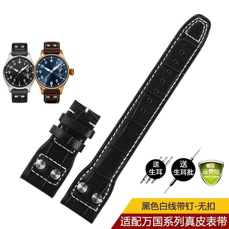 Genuine Leather Watch Band Fit For IWC PILOT Mark 21mm 22mm Strap Accessories