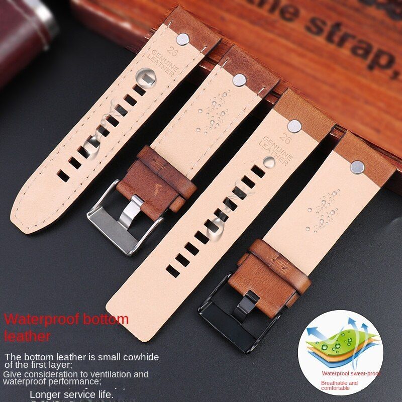 Genuine Leather Watch Strap Fit For Diesel DZ7413 DZ4318 DZ4343 DZ4323 DZ4476