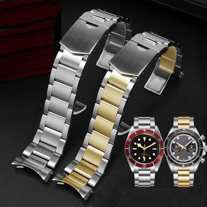 Stainless Steel Watchband Fit For Tudor Black Bay 79230 79730 Watch Strap 22mm