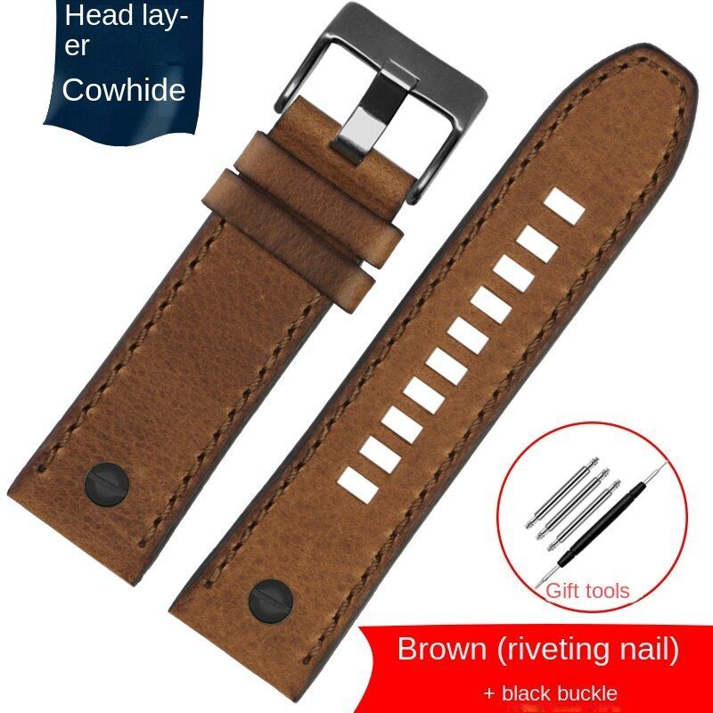Genuine Leather Watch Strap Fit For Diesel DZ7413 DZ4318 DZ4343 DZ4323 DZ4476