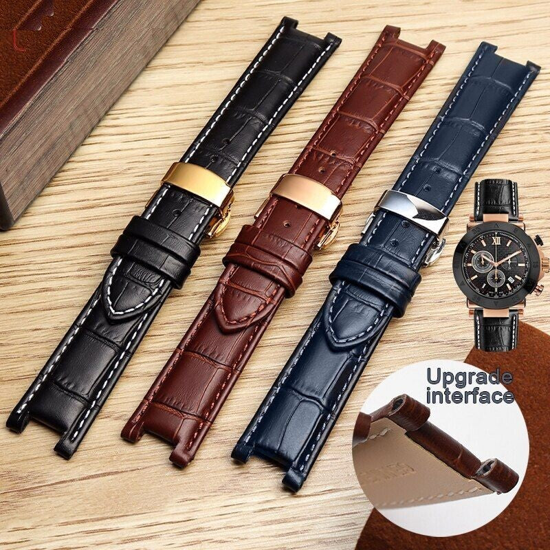 Genuine Leather Watch Strap Fit For GC 22x13mm 20x11mm Notched Wristwatches Band