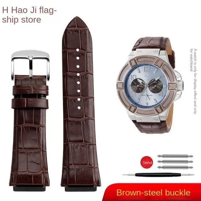Genuine Leather Watchband For GUESS W0040G3 W0247G3 W0040G7 Series Strap 22mm