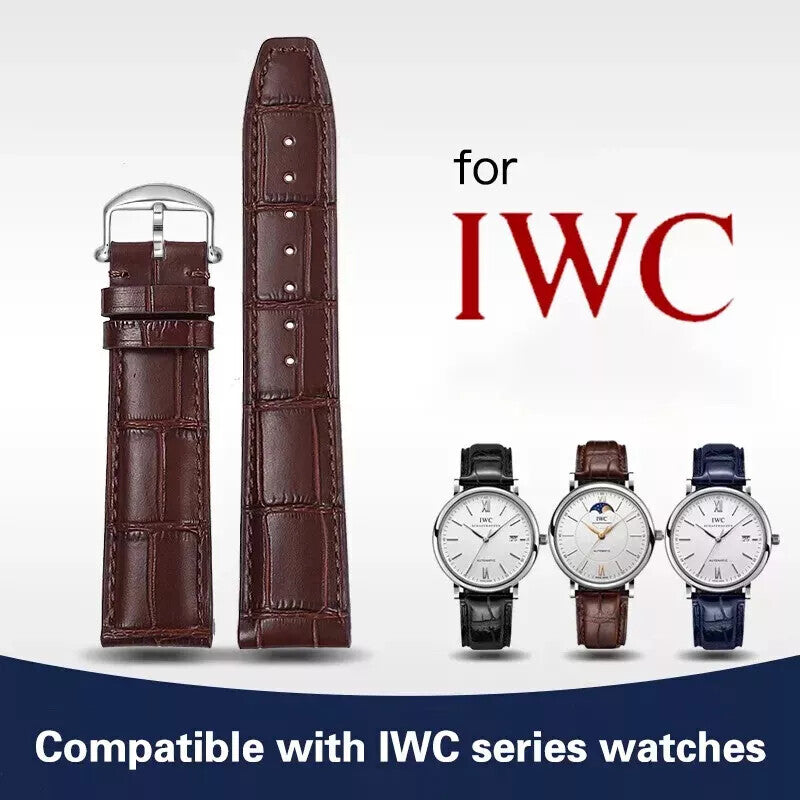 Genuine Leather Watch Strap for IWC Pilot Portuguese Portofino 20mm 22mm Band