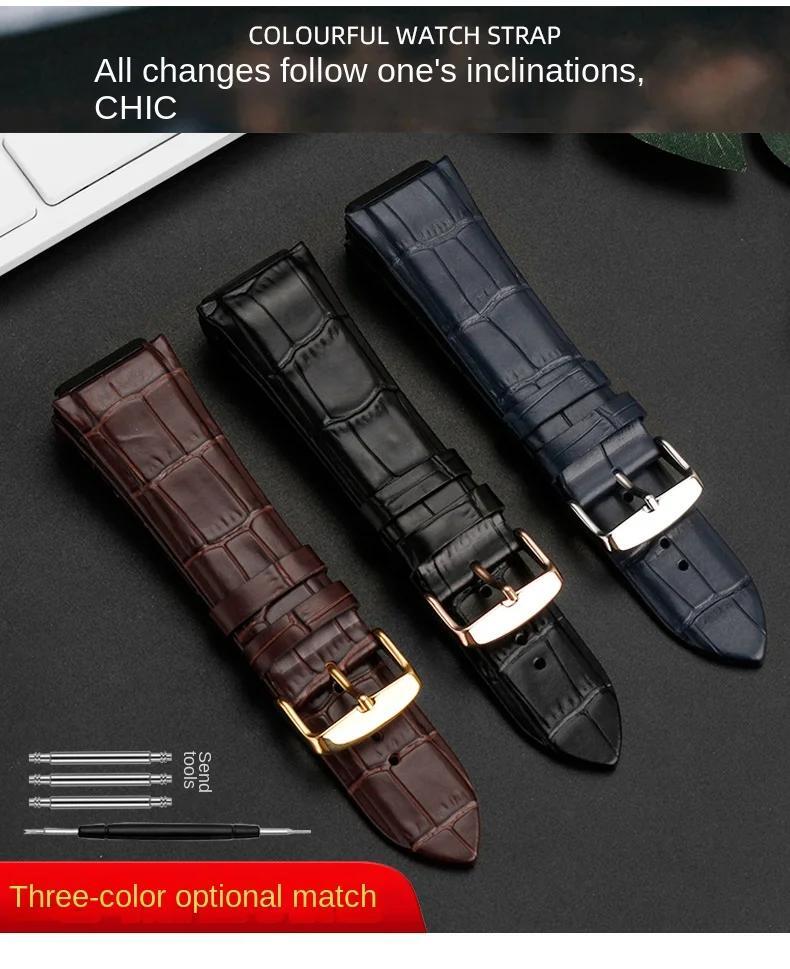 Genuine Leather Watchband For GUESS W0040G3 W0247G3 W0040G7 Series Strap 22mm