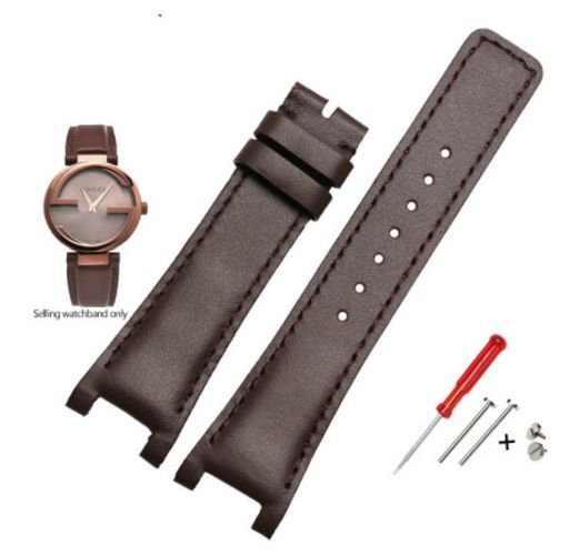 Genuine Leather Watchband Fit For Gucci G-C YA1332 YA1333 YA1335 Series Strap