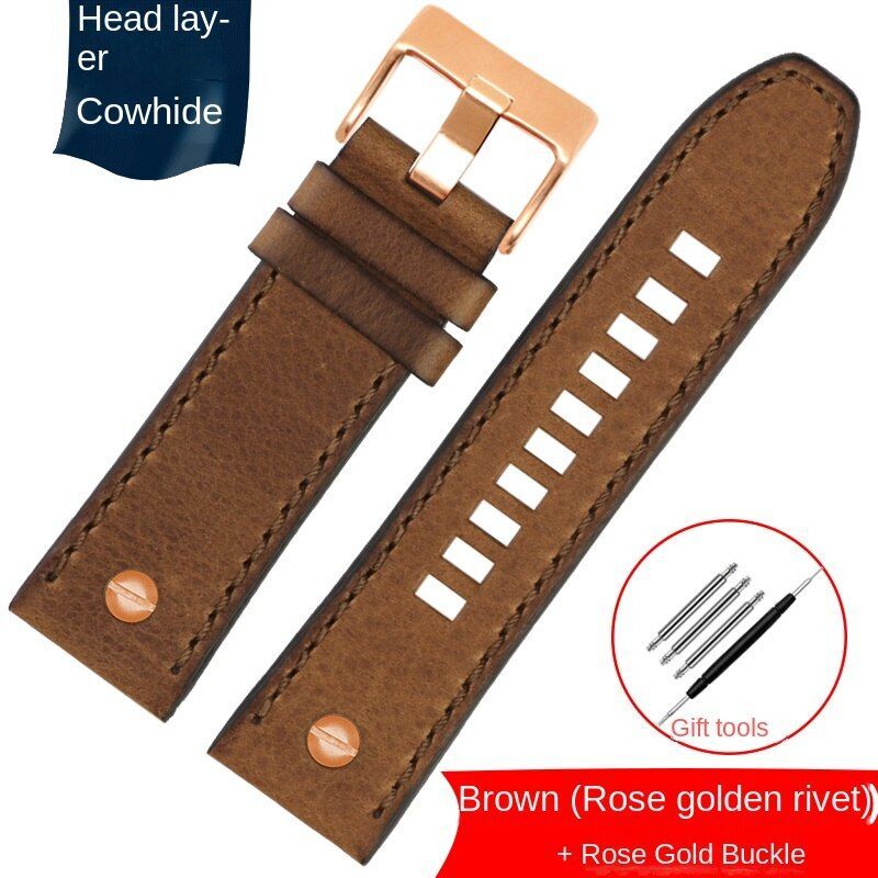 Genuine Leather Watch Strap Fit For Diesel DZ7413 DZ4318 DZ4343 DZ4323 DZ4476
