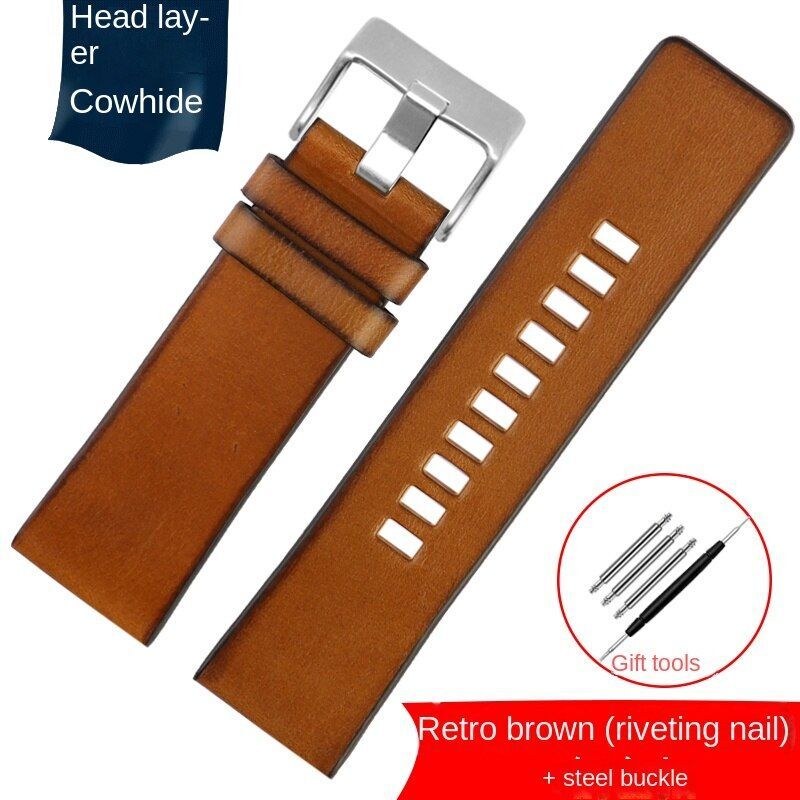 Genuine Leather Watch Strap Fit For Diesel DZ7413 DZ4318 DZ4343 DZ4323 DZ4476