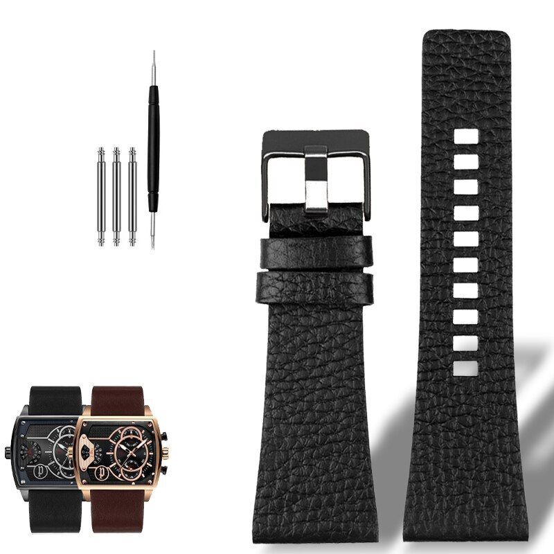 Genuine Leather Watch Strap Fit For Diesel 26MM 28MM 30MM 32MM Wrist Large Band