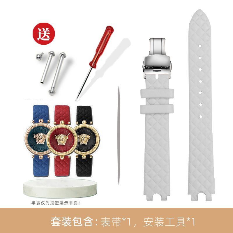 Genuine Leather Watchband Fit For Versace Palazzo Medusa VECQ00218/518/318 Strap