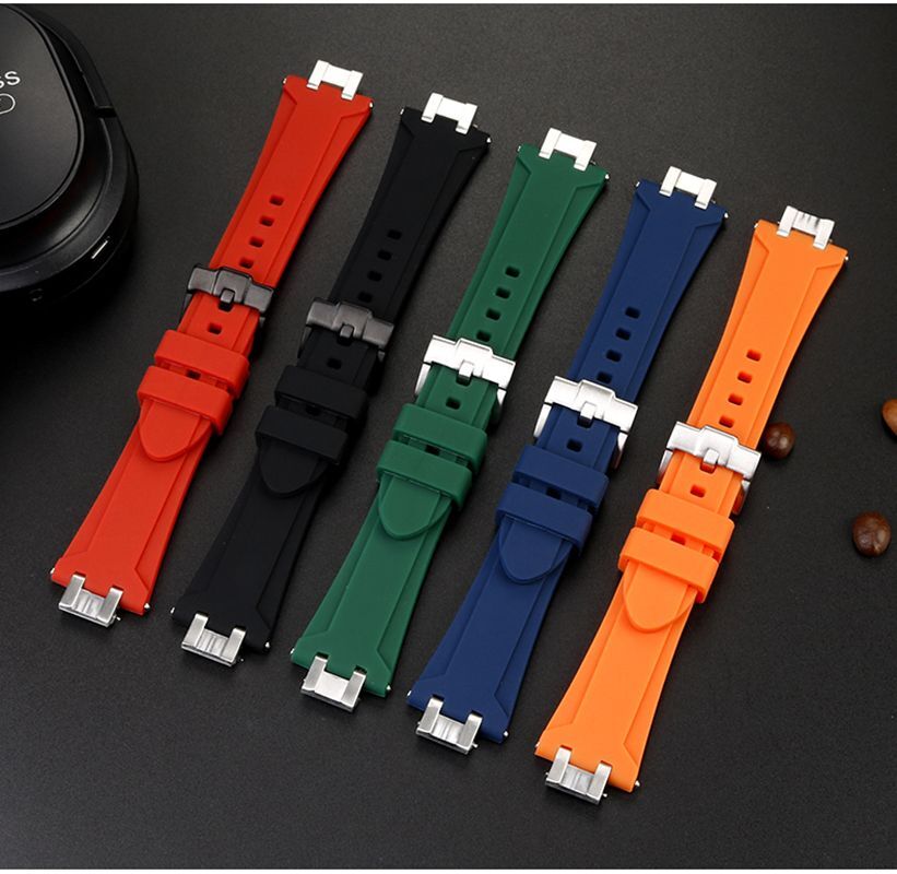 Silicone Watch Strap Fit For Maurice Lacroix Aikon Series AI6008 AI6038 AI6007