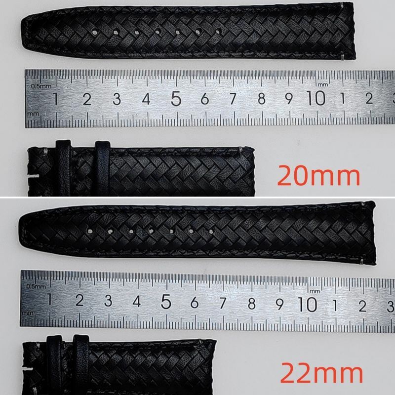 Cowhide Woven Leather Watch Strap Fit For I.W.C Portugieser Pilot's Watchband