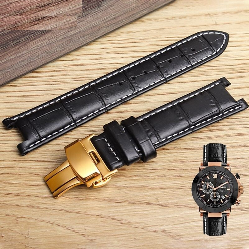 Genuine Leather Watch Strap Fit For GC 22x13mm 20x11mm Notched Wristwatches Band