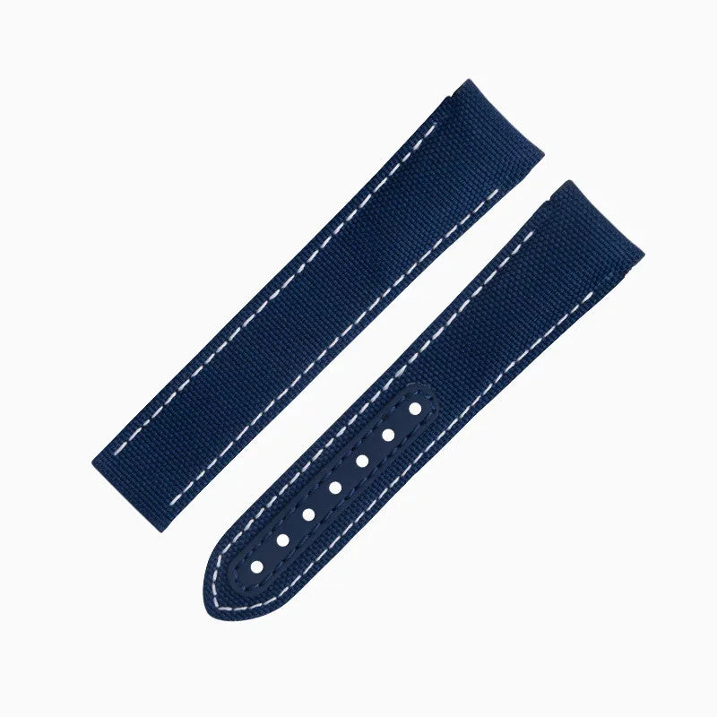 Nylon Leather Watch Strap For Omega Seamaster Planet Ocean 19-22mm Canvas Band