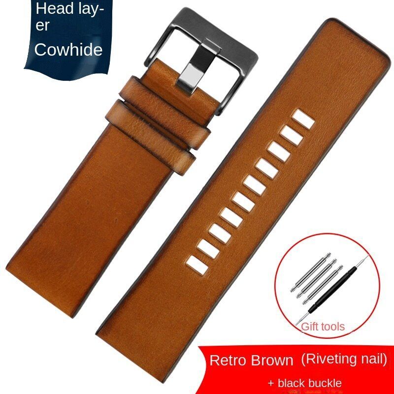 Genuine Leather Watch Strap Fit For Diesel DZ7413 DZ4318 DZ4343 DZ4323 DZ4476