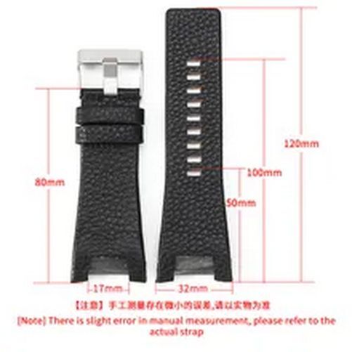 Genuine Leather Watch Strap Fit For Diesel Dz4246 Dz1273 Dz1216 32mm Band