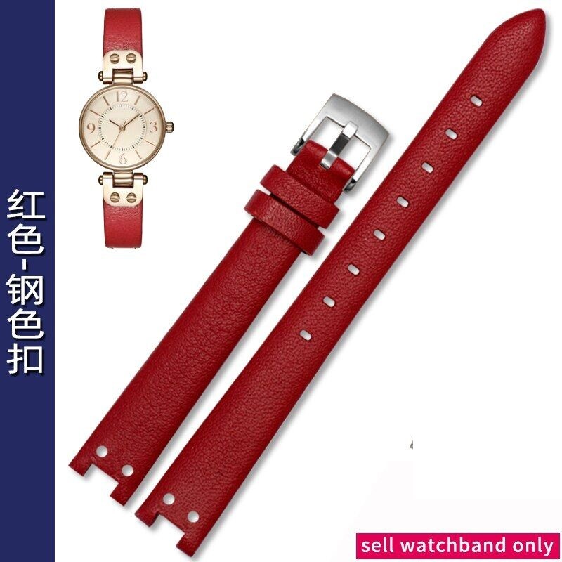 Genuine Leather Watch Straps Fit For Anne Klein Notch AK Simple Elegant Belts