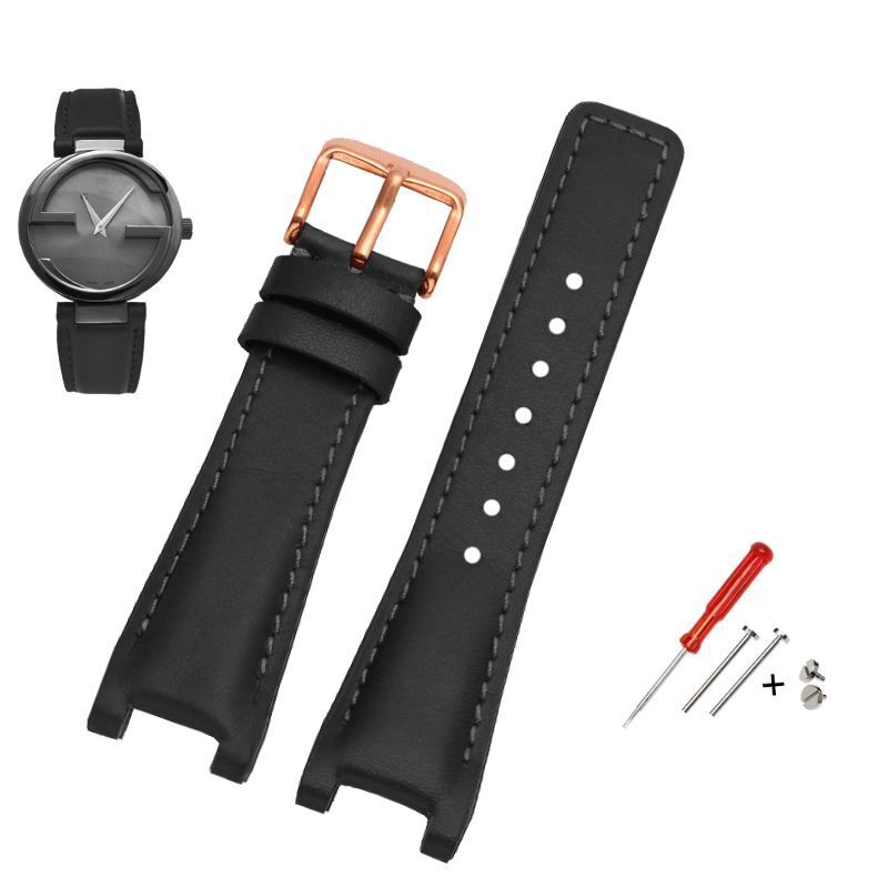 Genuine Leather Watchband Fit For Gucci G-C YA1332 YA1333 YA1335 Series Strap