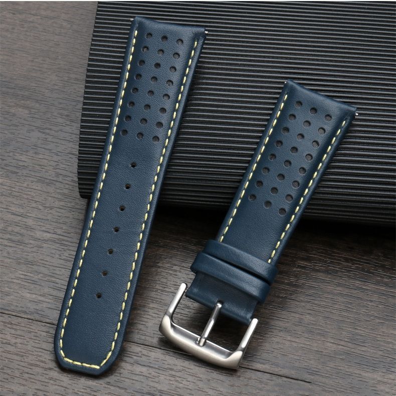 Genuine Leather Watch Band Fit For Citizen Blue Angel AT8020-54L/8020-03L/JY8078