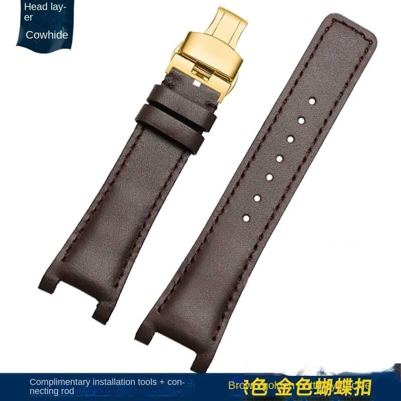 Genuine Leather Watchbands Fit For Gucci YA1332 YA1333 YA1335 Series Watch Strap