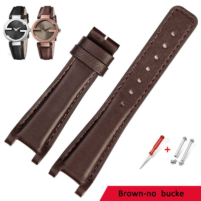 Genuine Leather Watch Band Fit For Gucci YA1332 YA1333 YA1335 Series Gucci 22mm