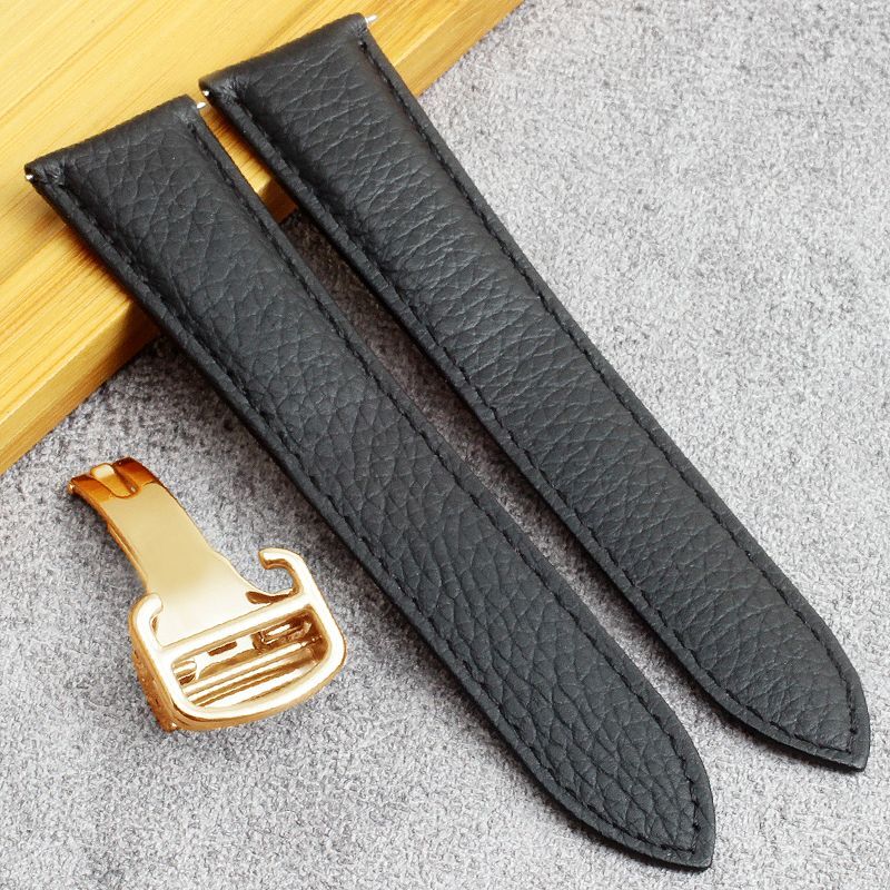 Genuine Leather Watch Strap Fit For Cartier SANTOS Tank Solo 16mm 18mm 20mm 23mm