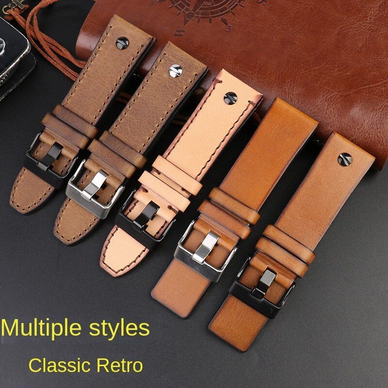 Genuine Leather Watch Strap Fit For Diesel DZ7413 DZ4318 DZ4343 DZ4323 DZ4476