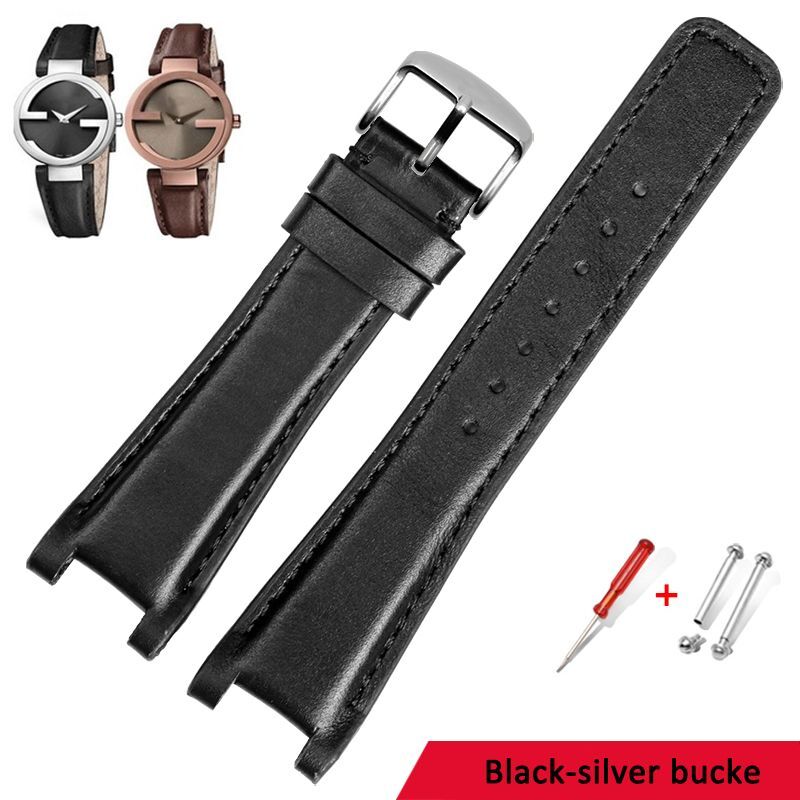 Genuine Leather Watch Band Fit For Gucci YA1332 YA1333 YA1335 Series Gucci 22mm