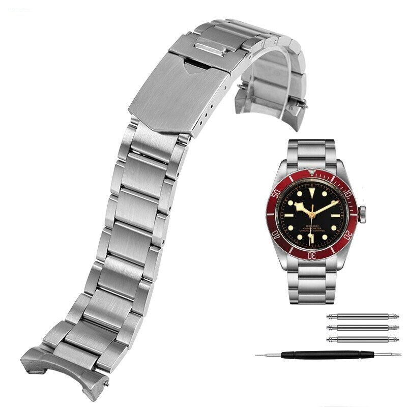 Stainless Steel Watchband Fit For Tudor Black Bay 79230 79730 Watch Strap 22mm