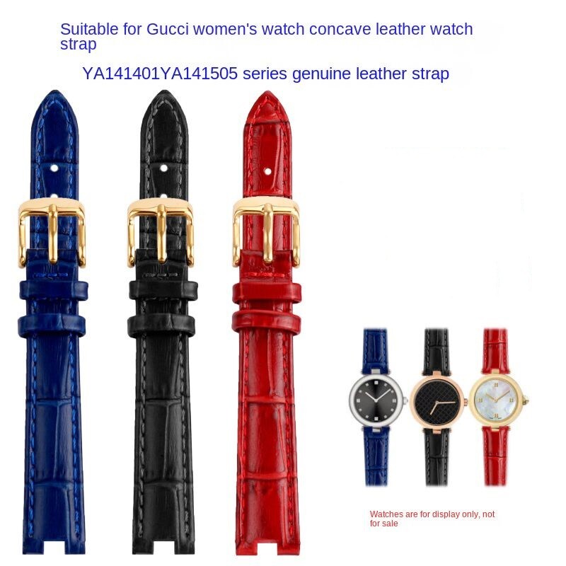 Genuine Leather Watchbands Fit For Gucci G-C YA1414 YA1415 Series Watch Strap