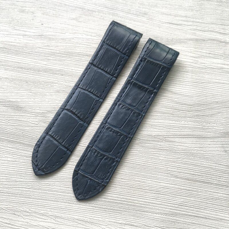 Genuine Leather Watch Strap Fit For Cartier Santos100 20mm 23mm Watch Band